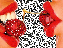 Gif animé bouche cerise
